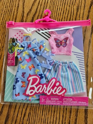 Barbie Doll 2 Butterfly Outfits with Shoes NEW in Package (Doll not included)