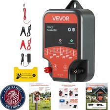 Electric Fence Charger 10kV 2J - Prevents Wildlife Intrusions, 1.86 Mile Range