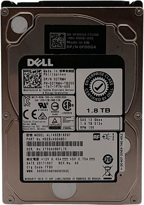 Dell AL14SEB18EQY 02TRM4 10K 1,8TB 2,5'' SAS Festplatte 100% Health