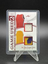 2025 Leaf In The Game Used Bill Walton & Kareem Abdul-Jabbar 4/4 DUAL JERSEY HOF