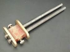 VINTAGE BRASS & STEEL CARPENTERS MORTISE MARKING GAUGE 2 PINS 2 DISCS