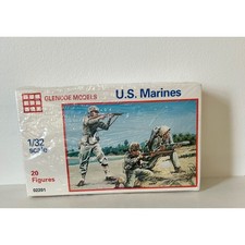 Glencoe Models US Marines 1/32 Scale 20 Plastic Figures Kit 02201 Vintage 1995