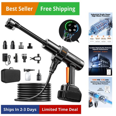 #ad Cordless Pressure Washer Battery Powered1880 PSI Portable Pressure Washer wi... $179.91