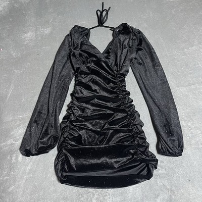 black velvet dress windsor Jaya Long Sleeve Lace And Velvet Column Dress main image 0