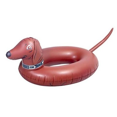 Wiener Dog Party Tube Inflatable Raft, Float in Style (for Adults and Kids)