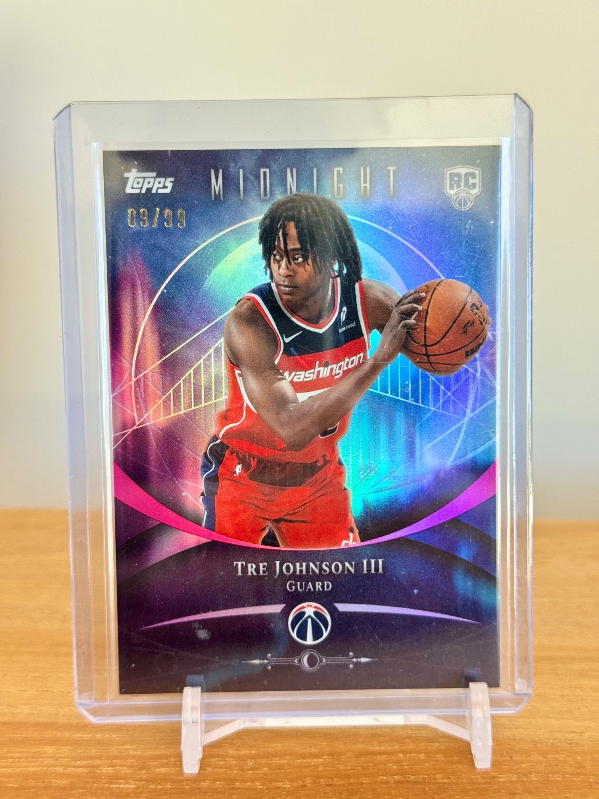 2025-26 Topps Midnight #66 TRE JOHNSON III Twilight Refractor RC /99 Wizards