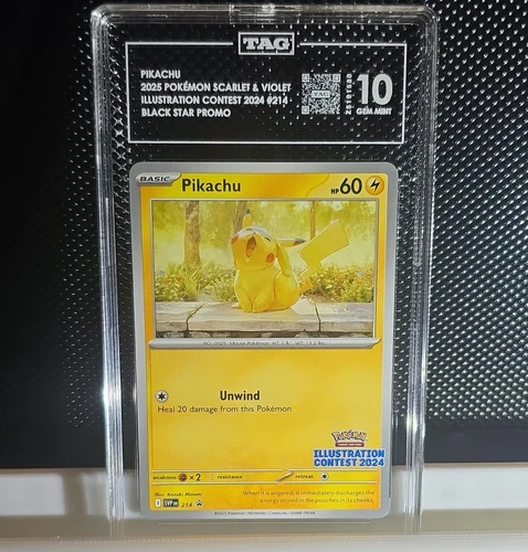 Pokémon Pikachu #214 Scarlet & Violet Illustration Contest 2024 Promo TAG 10