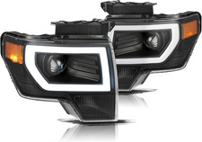 Headlight Assembly Compatible with 2009 2010 2011 2012 2013 2014 Ford F150 LED D