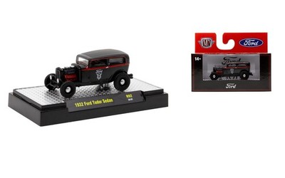 1932 Ford Tudor Sedan  V8 Black  **** M2 Machines Box 1:64