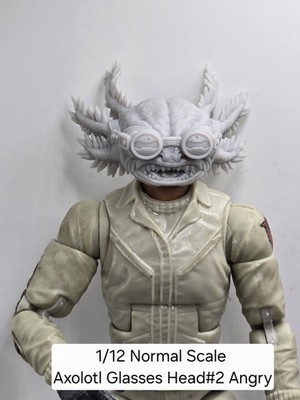 3d Printed AXOLOTL GLASSES #2 HEAD 6'' 1:12 Classified/Legends SCALE 