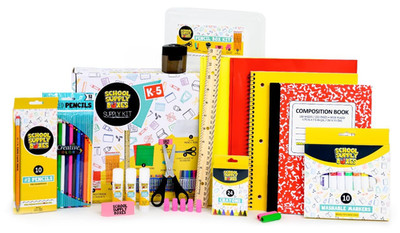 Back to School Supply Box Grades K-5 -  - 32 Piece School Supplies Kit Includes