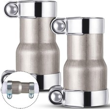 2 Pcs Exhaust Adapter with Clamp for Many Car Types (2-2.5 Inch)