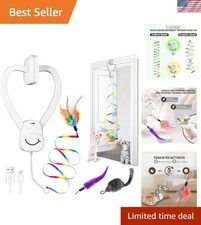 Interactive Automatic Cat Toy - USB Rechargeable Feather for Indoor Cats