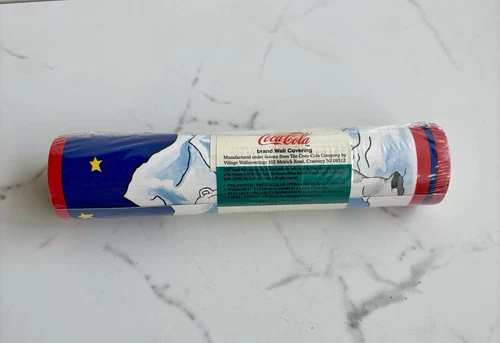 Genuine Vintage Collectible COCA COLA SOLD HERE Polar Bear Wallpaper Border