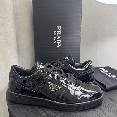 Prada Downtown Sneakers Low-Top Patent Black 11