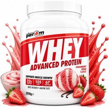 PER4M STRAWBERRY CREME 2.01KG WHEY PROTEIN FREE DELIVERY 24.85 per kilo