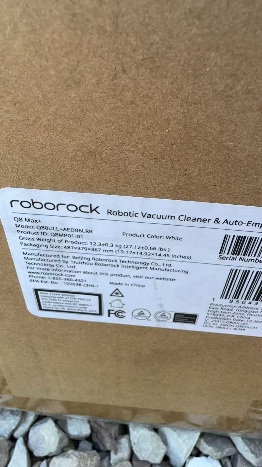 Roborock Q8 Max+ Self-Emptying Robot Vacuum and Mop, 5500Pa, Obstacle Avoidance