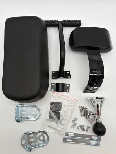 Bike Rear Child Seat With Backrest & Footrest Kit Leather Cushion Anti-Vibration