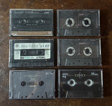 Lot of 6 TDK/Maxell/Sony 90 High Bias Type II Cassette Tapes Sold As Blanks