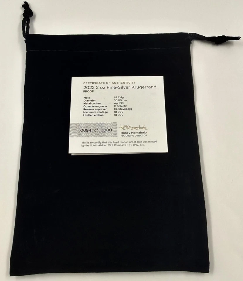 2020 South Africa 2 Rand S2KR 2 Oz Silver Krugerrand Coin NGC PF70UCAM with COA - Image 3 of 3