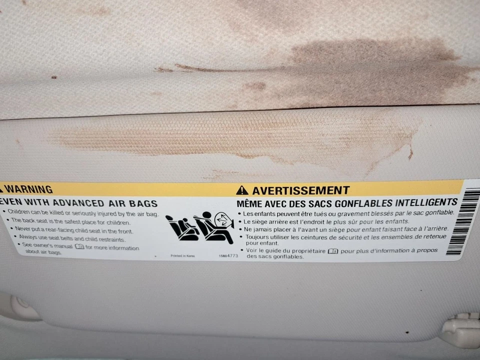 Левый солнцезащитный козырек 2018 Chevrolet Cruze серый б/у от оригинального производителя 268-10278l - Изображение 2 из 4