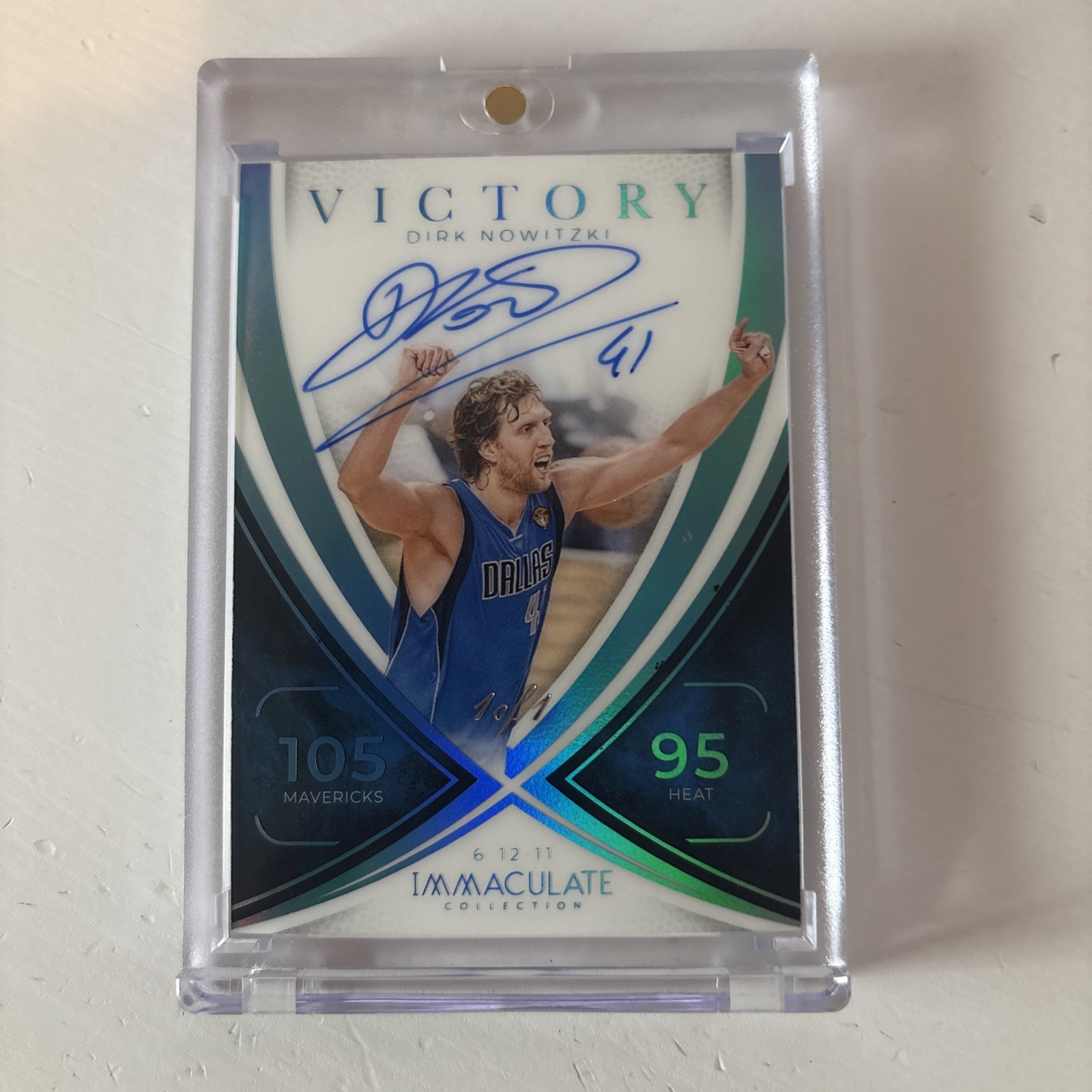 2024-25 Panini Immaculate Victory Dirk Nowitzki Auto One of One #1/1 VS-DKN