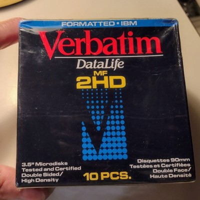 NOS VERBATIM DataLife MF 2HD 3.5  Microdisks 10 Pack Sealed Box 