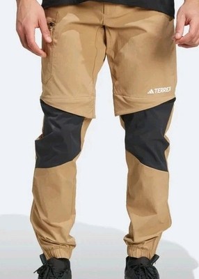Adidas TERREX Hiking Pants Zip Off Utilitas Mens XL $120 NWT JM7401 Brown Shorts