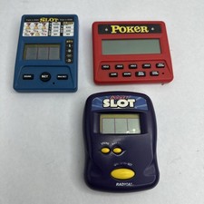 Radica Pocket Slot, Poker Poker And Slots Handheld GamesLot Of 3 Works