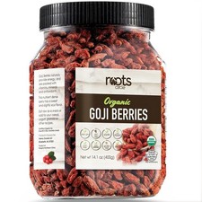 USDA Organic Dried Goji Berries 14.1Oz Jar 1 Pack Bulk Supply of Goji Berry Fr