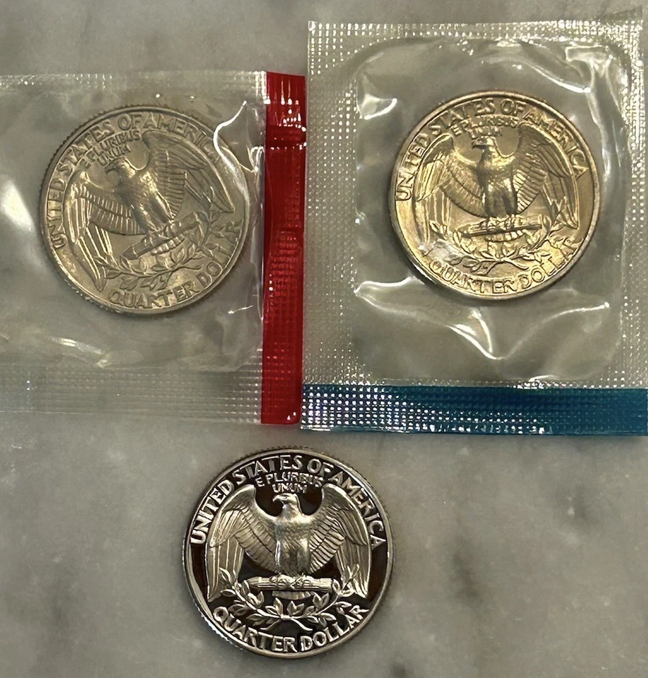 1978 P D S Washington Quarter - Proof & BU 3 Coin Lot - Mint Cello - Image 4 of 4