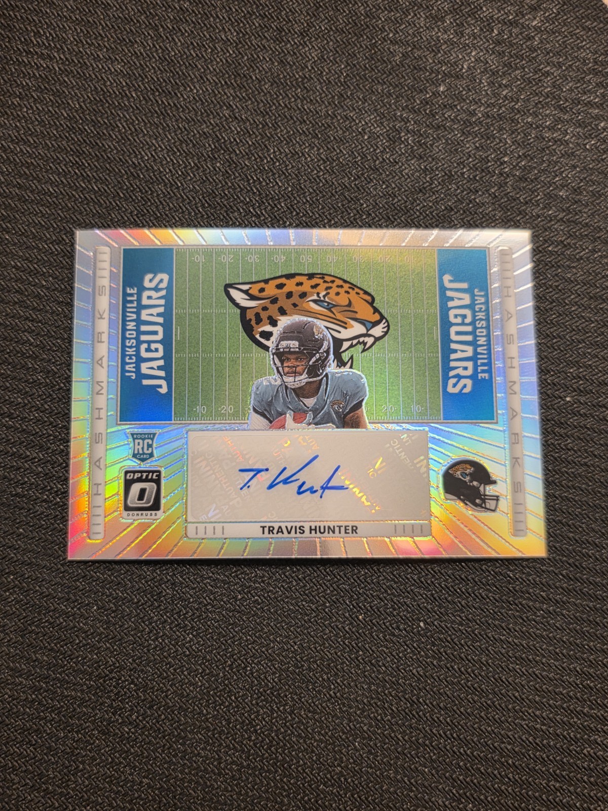 2025 Panini Donruss Optic Travis Hunter Hashmarks Autograph (RC) HM-TH