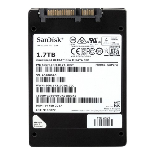 Disque Dur SSD SanDisk SXPLFA SDLF1CRM-017T-1HST 1,7 To MLC SATA III 2,5'' - Afbeelding 3 van 3
