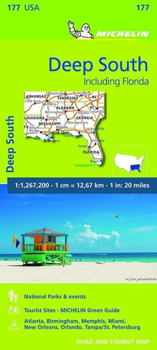 Michelin USA Deep South Including Florida Map 177 by Michelin (English) Folded B