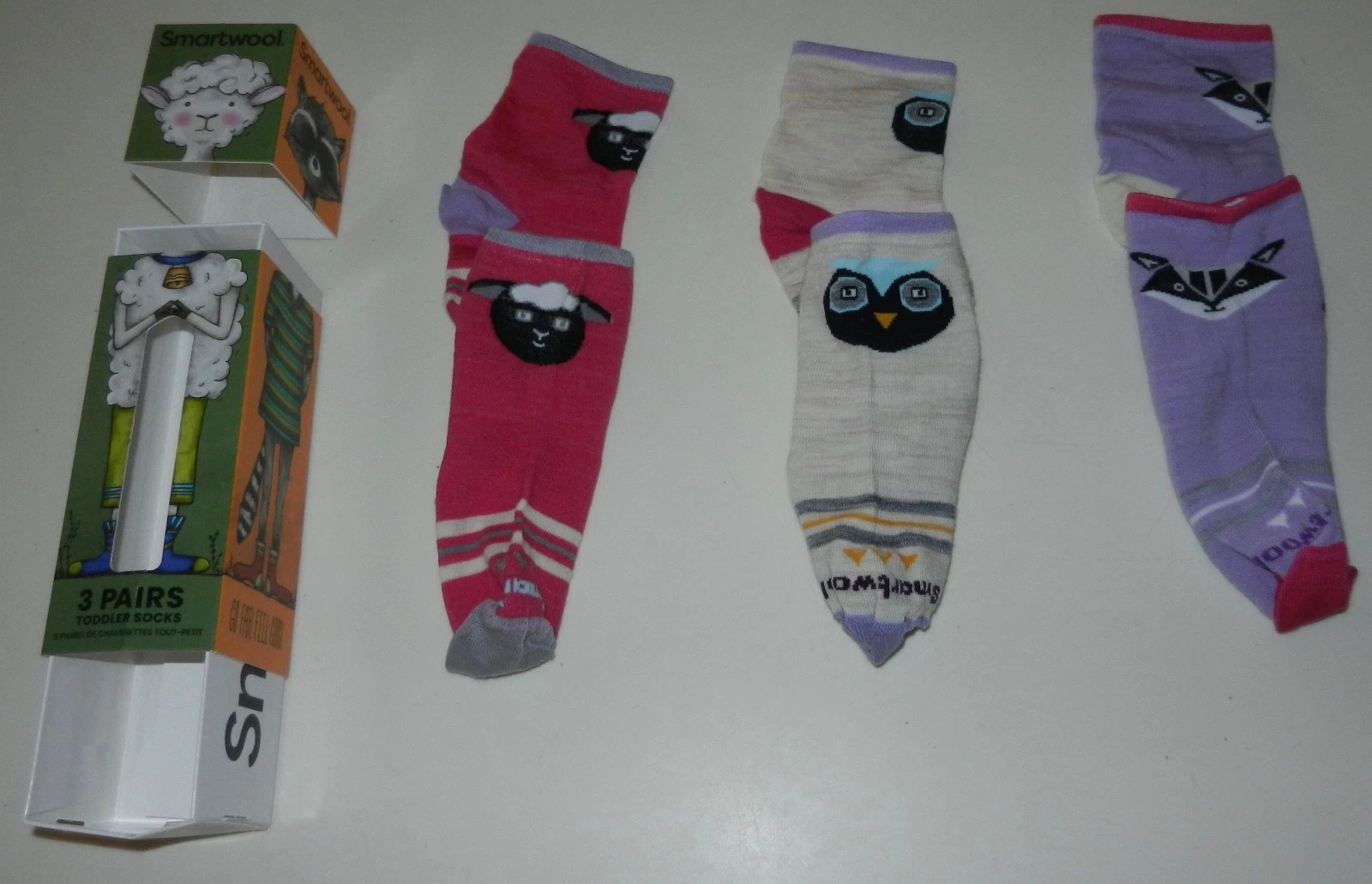 NWT SMARTWOOL TODDLER TRIO SOCKS 2T-3T POWER PINK