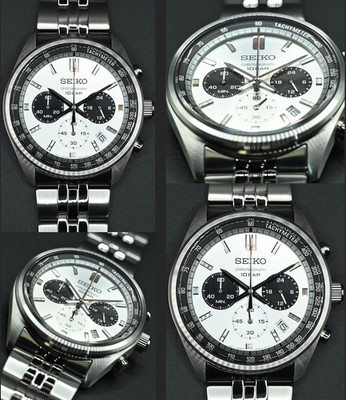Seiko SSB425 Men's Chronograph Silver Dial Watch with Choice of Matching Strap