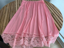 VINTAGE SLIP SKIRT LINGERIE SCALLOPED LACE MIDI by VASSARETTE sz XL