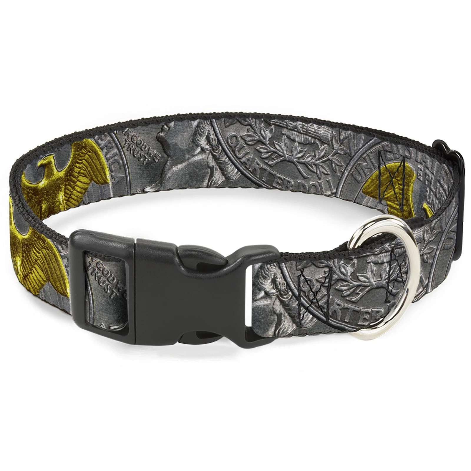 Buckle-Down Pet Collar, Dog Collar Plastic Buckle, Quarter Coins Stacked Silvery
Opens in a new wind