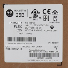 Allen-Bradley 25B-D010N114 PowerFlex 525 4kW 5Hp AC Drive Sealed US Free Tax