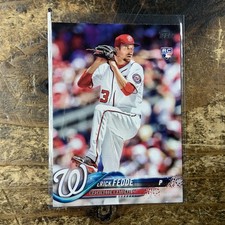 Erick Fedde Topps 2018 Baseball Rookie Card #217 Nationals. rookie card picture