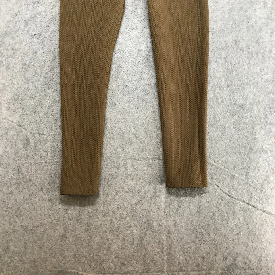 Pantalones ajustados Divided by H&M para mujer talla M marrón textura zig zag Foto 4 de 4