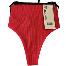 No Boundaries Large 2PK Lurex Thong Seamless Black Soot/Melon Delight Womens