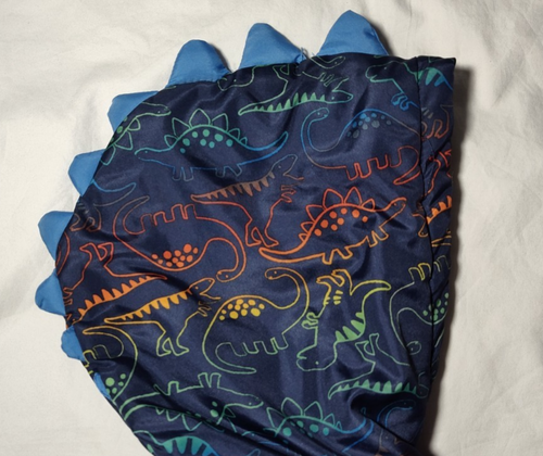 Little Me Toddler Boy Sz 4T Dinosaur Puffer Jacket Navy Blue Hooded Thick Warm - Picture 3 of 3