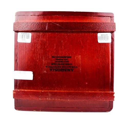 Ambrosia Spice Empty Wood Cigar Box 8.75" x 8.75" x 3.5" - Picture 9 of 12