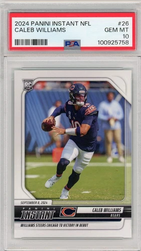 Caleb Williams 2024 Panini Instant #26 NFL Debut RC Rookie Bears Gem Mint PSA 10
