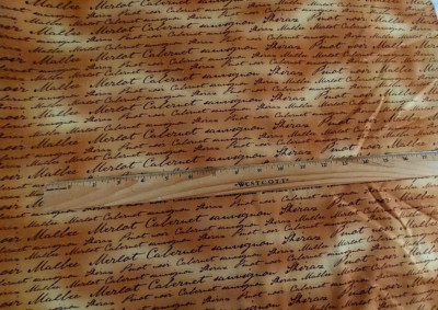 Wine Tasting - Beautiful hues of gold with Wine names all over print BTHY