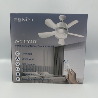 EONINI LED Ceiling Fan Light with Remote | 1000 Lumens | Dimmable 3000K-6000K