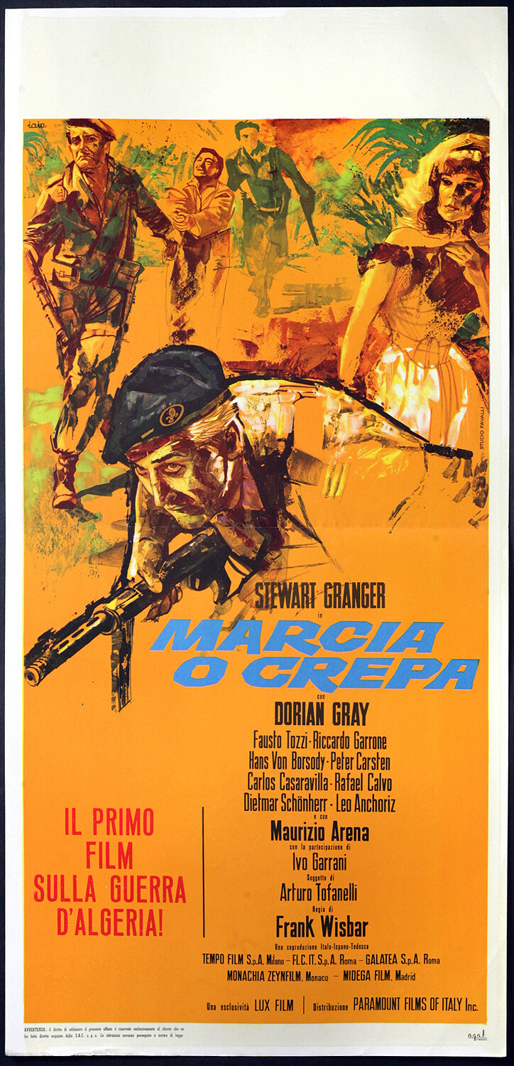 Locandina originale film Marcia o crepa (1962) - Regia di Frank Wisbar