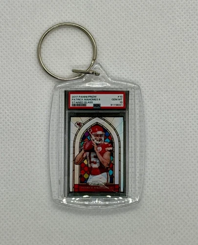 Patrick Mahomes Prizm Stained Glass Novelty Rookie Keychain