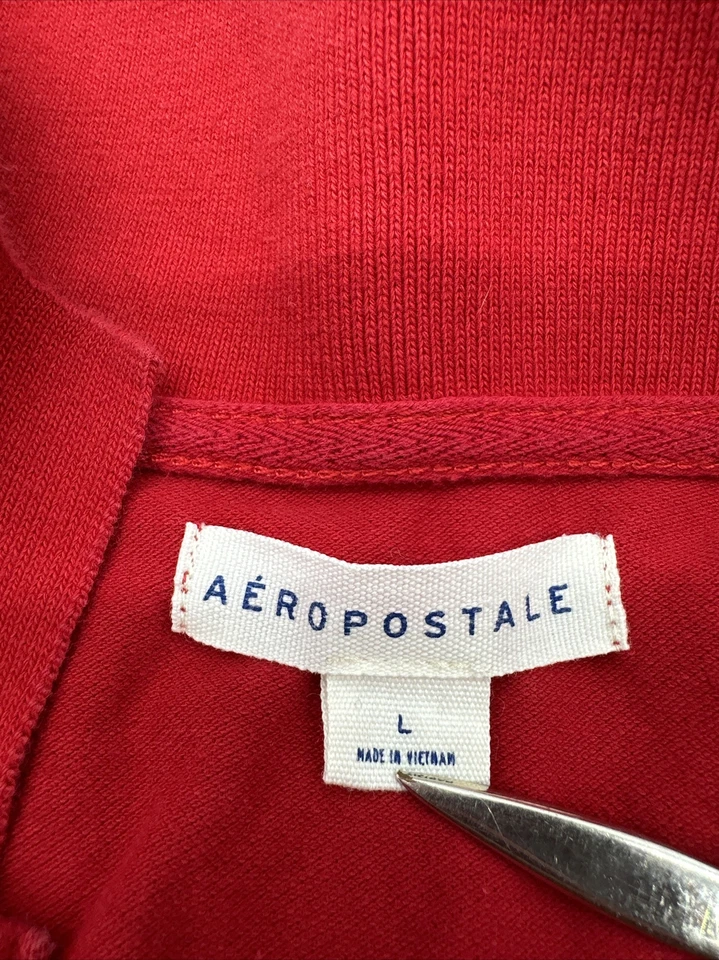 Aeropostale Polo Shirt Youth Boy Large Red Embroidered Logo…#8400 - Image 3 of 4